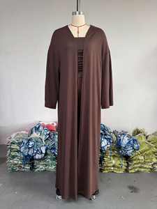 Completo da <span class=keywords><strong>Donna</strong></span> alla Moda: Top Corto Senza Maniche, Cardigan Lungo e Pantaloni a Gamba Larga Elasticizzati - Set 3 Pezzi - Product Image 6