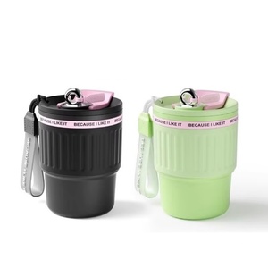 Taza de Viaje Aislada de Doble Pared de 380 ml, Taza Térmica para Café con Tapa Abatible para Camping y Oficina - Product Image 1