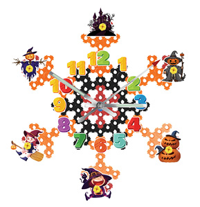Reloj <span class=keywords><strong>de</strong></span> Bloques <span class=keywords><strong>de</strong></span> Construcción con Movimiento Silencioso, un Gran Juguete para Niños y Niñas, Ideal para Regalos <span class=keywords><strong>de</strong></span> Navidad y Halloween - Product Image 1