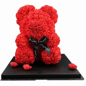 2024 Presente criativo para o Dia dos Namorados Flor Eterno Rosa Urso Rosa Preservação Permanente
