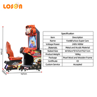 Machine de jeu d'arcade simulateur de course Loson à monnayeur, équipement de jeu de conduite automobile à mouvement pour 1 joueur, pour centre de jeux d'amusement