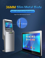 Super Slim 15.6 \ "J4125 intégré IP65 étanche écran tactile capacitif tout-en-un panneau industriel PC 12V 24V anti-poussière
