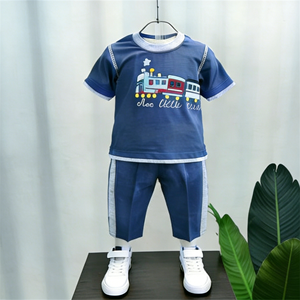 Bộ quần áo trẻ em may theo yêu cầu, in logo theo yêu cầu, bán buôn, dành cho bé trai, bộ quần áo trẻ em, quần áo bé trai <span class=keywords><strong>6</strong></span>-12 tuổi, chất liệu thoáng khí - Product Image 3