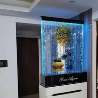 Nouveau design, panneau mural mobile moderne en acrylique sur le thème de la vie marine, éclairage décoratif à bulles d'eau dansantes, LED RGB avec télécommande