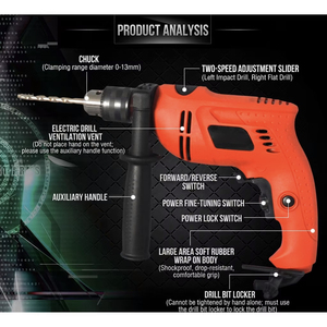 13Mm Impact Drill <b>Tool</b> <b>Set</b> With Case Home Maintenance Kit - Product Image 3