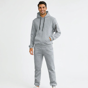 Hot Selling Stock High Quality 2 Pieces Men Jogging <b>Sets</b> French Terry Long Sleeve Men Training Active Wear Sportswear Tracksuit - Product Image 1