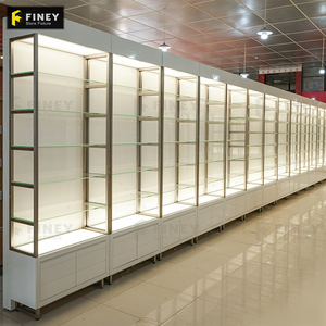 <strong>Retail</strong> <strong>Store</strong> Fixture Shop Interior Design Wall Display Cabinet Perfume Cosmetics Display Rack with LED <strong>Light</strong> - Product Image 1