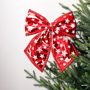 SHUANGYUAN Décoration de Noël d'intérieur en <span class=keywords><strong>gros</strong></span>, Grandes nœuds rouges, Ornements festifs pour sapin de Noël - Product Image 3