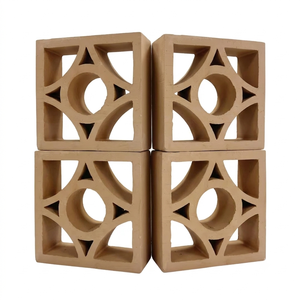 Blocs décoratifs en terre cuite perforés, blocs architecturaux en terre cuite ajourés, briques creuses en terre cuite pour écran de façade moderne - Product Image 6