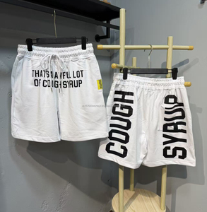 Shorts pour hommes de qualité supérieure, 100% coton épais, motif 'THAT'S a AWFUL LOT of COUGH SYRUP', style streetwear, sport, imprimé, décontracté - Product Image 1