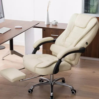 Fauteuil de bureau exécutif contemporain pas cher, inclinable, avec massage, ergonomique, inclinaison électrique, hauteur réglable, luxe, en PU noir