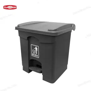 Bulk Plastik Mülleimer 13 Gallonen Sanitär küche Black Foot Pedal Abfall Papierkorb
