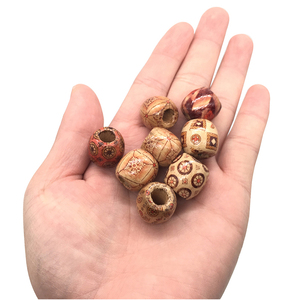 50PCS 17mm Big Size Hole Wooden <strong>Hair</strong> Beads Wood African <strong>Hair</strong> <strong>Braid</strong> Tube Rings Dreadlock Accessories <strong>Hair</strong> <strong>Jewelry</strong> <strong>for</strong> Dreadlock - Product Image 3