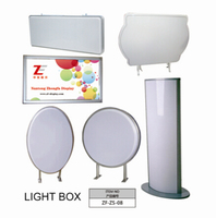 Panneau publicitaire Signes Lightbox Rond Carré Led Double Face Acrylique Forme Ronde Boîte à Lumière