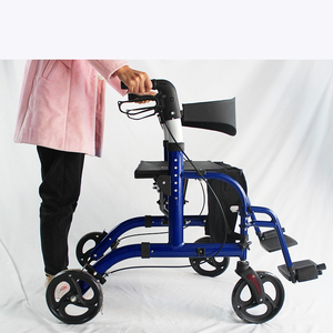 Silla de Ruedas Ligera y Plegable para <span class=keywords><strong>Personas</strong></span> <span class=keywords><strong>Mayores</strong></span>, Silla de Transporte para Pasajeros y Cuidadores - Product Image 4