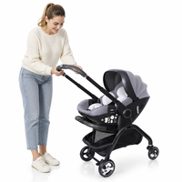 Poussette bébé multifonctionnelle Kidilo OEM avec logo personnalisé, en alliage d'aluminium, 4 en 1, pliable, pour les voyages en plein air