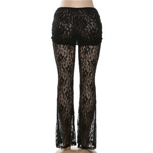 D2221-fall Mode Frauen 2024 Spitze <span class=keywords><strong>Sexy</strong></span> Hosen Für Damen Bell <span class=keywords><strong>Bottoms</strong></span> Frauen Ausgestellte Hosen - Product Image 6