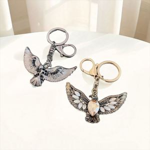 Women's Men's Cute Style Crystal Alloy Animal Birds Pendant Gold Color Eagle Keychain Rhinestone for Purse Bag Metal <b>Key</b> <b>Chain</b> - Product Image 5
