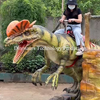 Uzaktan Kumandalı Robot Dinozor Binme Oyuncağı veya Binilebilir Eğlence Cihazı veya Gerçekçi Animatronik Dilophosaurus Binme Oyuncağı Satılık