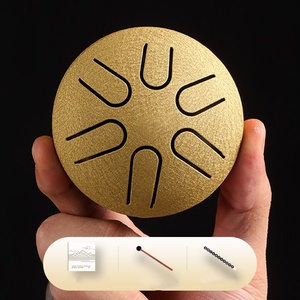 3 Inch 6 Notes Mini Steel Tongue <b>Drum</b> Pocket <b>Drum</b> for Beginners Kids Portable Meditation Instrument with Mallet - Product Image 4
