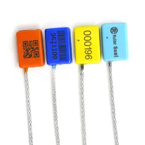 REC403 selo de cabo apertado para puxar, selo de segurança com código de barras, selo de cabo para recipiente