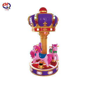 Thiết kế mới quay vòng đồng tiền hoạt động <span class=keywords><strong>Carousel</strong></span> đi xe đầy màu sắc Kiddie Đi xe ngựa Swing trò chơi máy trẻ em Arcade máy - Product Image 3