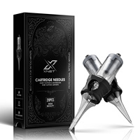 20 pièces/boîte Aiguilles de cartouches de tatouage courbées Magnum stérilisées et sûres 0.3mm 0.35mm 5RM 7RM 9RM 11RM 13RM 15RM