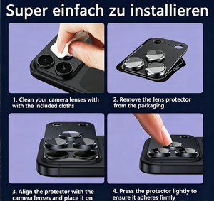 Protection d'objectif d'appareil photo pour iPhone 17 Pro Max, film protecteur intégré OEM Armor, verre trempé métallique AR, couvercle d'objectif de caméra arrière - Product Image 3