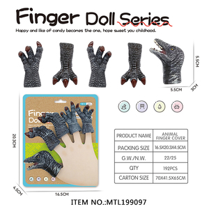 Bán buôn tùy chỉnh màu sắc Vinyl khủng long cao su ngón tay đồ chơi PVC con rối Khủng long đồ chơi cho trẻ em cao su động vật tay con rối đồ chơi - Product Image 6