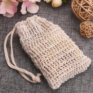 Bolsa de Jabón de Sisal Natural con Cordón, Malla Orgánica Ecológica, Accesorio de Baño - Product Image 3