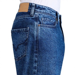 Wholesale Men's Slim Fit Dark Wash Straight Leg Denim Jeans Mid Waist Cotton Casual Autumn Wear OEM Bulk Supplier - Product Image 5