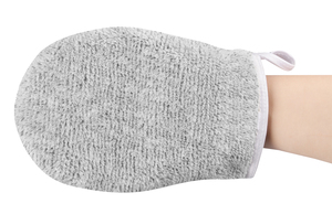 Mitaine de beauté double face en velours doux et fibres de <span class=keywords><strong>bambou</strong></span> pour le démaquillage et le nettoyage quotidiens, avec personnalisation de marque privée - Product Image 5