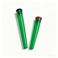 Tube de rangement conique en plastique transparent écologique PS+PP de 84 mm et 112 mm avec bouchon à vis, diamètre 112 mm
