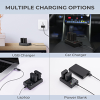 Chargeur rapide double fente K&F Concept EN-EL15 EN-EL15A EN-EL15B pour batteries d'appareil photo Nikon D7000, D7100, D7200, D750