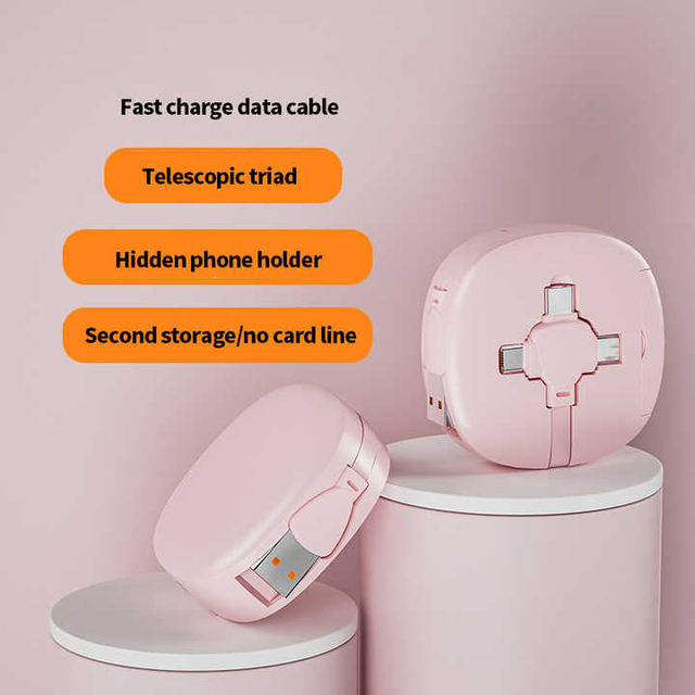 Focuses 3in1 Retractable Universal Fast Charging USB Cable Multi-Function Phone Data Charger for IOS Compatible iPhone Mobile