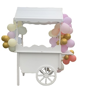 Chariots à Bonbons Pliables Personnalisables Avec Roues pour Mariage, Enfants, Décoration de Noël, <span class=keywords><strong>Bar</strong></span> à Desserts et Bonbons - Product Image 1