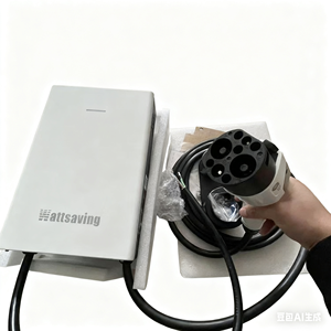 สถานีชาร์จรถยนต์ไฟฟ้าติดผนัง New Tzy <span class=keywords><strong>AK7</strong></span> GB 3.5KW-7KW DC สีขาว 220V พร้อมแอปปรับกำลังไฟได้ - Product Image 1