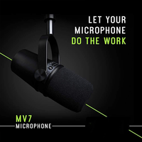 Microphone USB Mv7 pour podcasting, salle de conférence, ordinateur de bureau, carte son USB, ordinateur portable