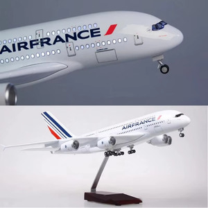 Modèle <span class=keywords><strong>d</strong></span>'<span class=keywords><strong>avion</strong></span> en résine Airbus A380 <span class=keywords><strong>Air</strong></span> <span class=keywords><strong>France</strong></span> à l'échelle 1/160, 46 cm, avec LED et trains <span class=keywords><strong>d</strong></span>'atterrissage - Product Image 2