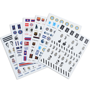 Cool Fashion Nail Stickers 6 Football Club Star Characters Nail Accessories 3d Stereo For Women