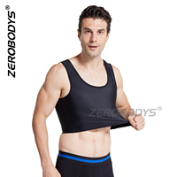 ZEROBODYS W022 Marque privée Cache la gynécomastie Moob Gilets de compression pour hommes Shapewear