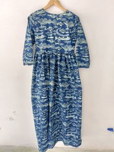 Robe pour femmes en coton ample de qualité supérieure 100% coton avec décoration en dentelle prix d'exportation directe fournisseur indien - Product Image 5