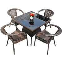 Combinaison chaise et table en métal, moderne et simple, pour extérieur, jardin, terrasse, balcon, loisirs, en plein air, imperméable
