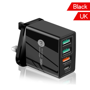 36W PD + 3USB Adaptador de cargador rápido EU/US/UK Plug Cargador de pared para iPhone Android Phone Tablet - Product Image 6