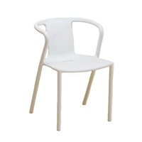 Fauteuil moderne de style Ming en plastique PP moulé intégré, coloré, épaissi, de haute qualité, confortable et élégant, chaise de salle à manger
