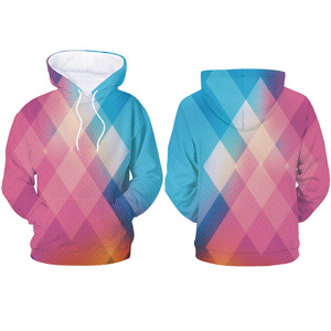 Wholesale All Over Sublimation Printed <strong>Zip</strong> up 3D Printing Hoodies <strong>Sweatshirt</strong> With Hood Pullover Jacket - Product Image 2