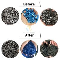 Ligne de machine de granulateur de recyclage de flocons de morceaux de plastique dur de PVC PP PE HDPE