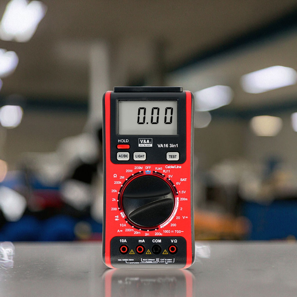 V&A VA16-3 デジタルマルチメーター DMM CAT III 600V 安全等級 10A AC/DC 電流抵抗ケーブルテストメーター