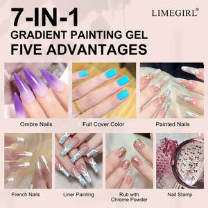 ไลม์เกิร์ล 4 ซีซั่นส์ เจลยูวีสำหรับทำเล็บ ปลอดสารพิษ สีนู้ดไล่เฉด ลายตารางเก้าช่อง กาวติดเล็บสูตรน้ำ สำหรับงาน DIY ดีไซน์เนอร์ - Product Image 4