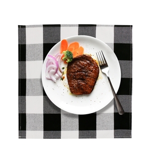 Khăn Ăn Sọc Trắng Đen OWENIE Khăn Ăn Tối Và Khăn Trải Bàn - Product Image 3